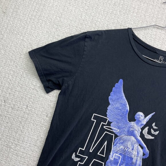 FKN RICH Mens Graphic T Shirt Black Streetwear Greco Roman Neo-Classic Read - Picture 2 of 11